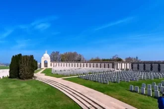 Why is it called Tyne Cot Cemetery Belgium WWI site