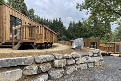 Eco village Belgian Ardennes featuring sustainable wooden lodges at La Hameau de la Semois