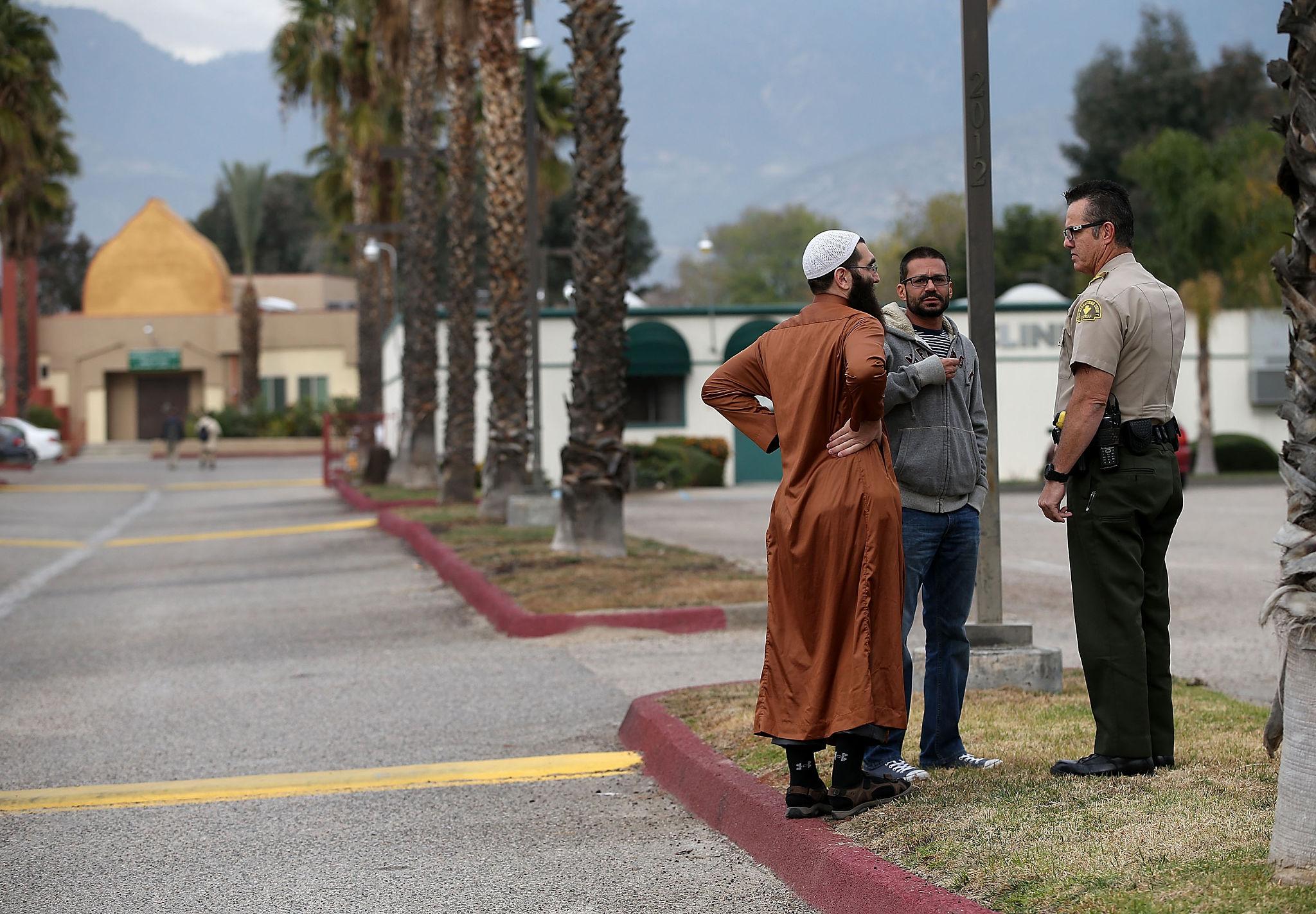 Community members attend vigil during FBI mosque investigation in California