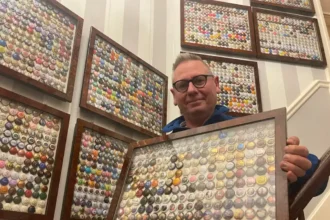 Ypres Florist Antoon collects 41,300 champagne capsules