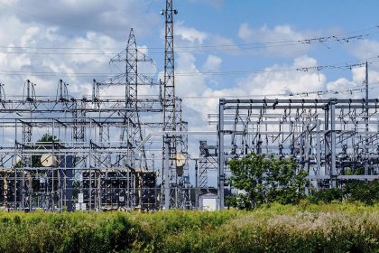Electricity transmission network illustrating energy security concerns during Russia-Ukraine negotiations.