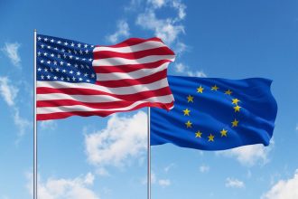 Members of the European Parliament voting on the EU-US trade deal