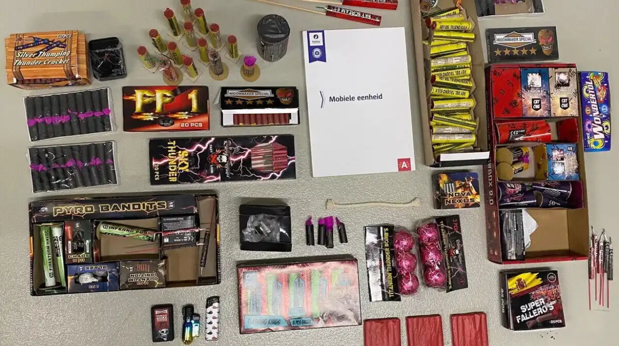 police confiscate firework