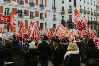 Spain housing crisis demonstration in Madrid