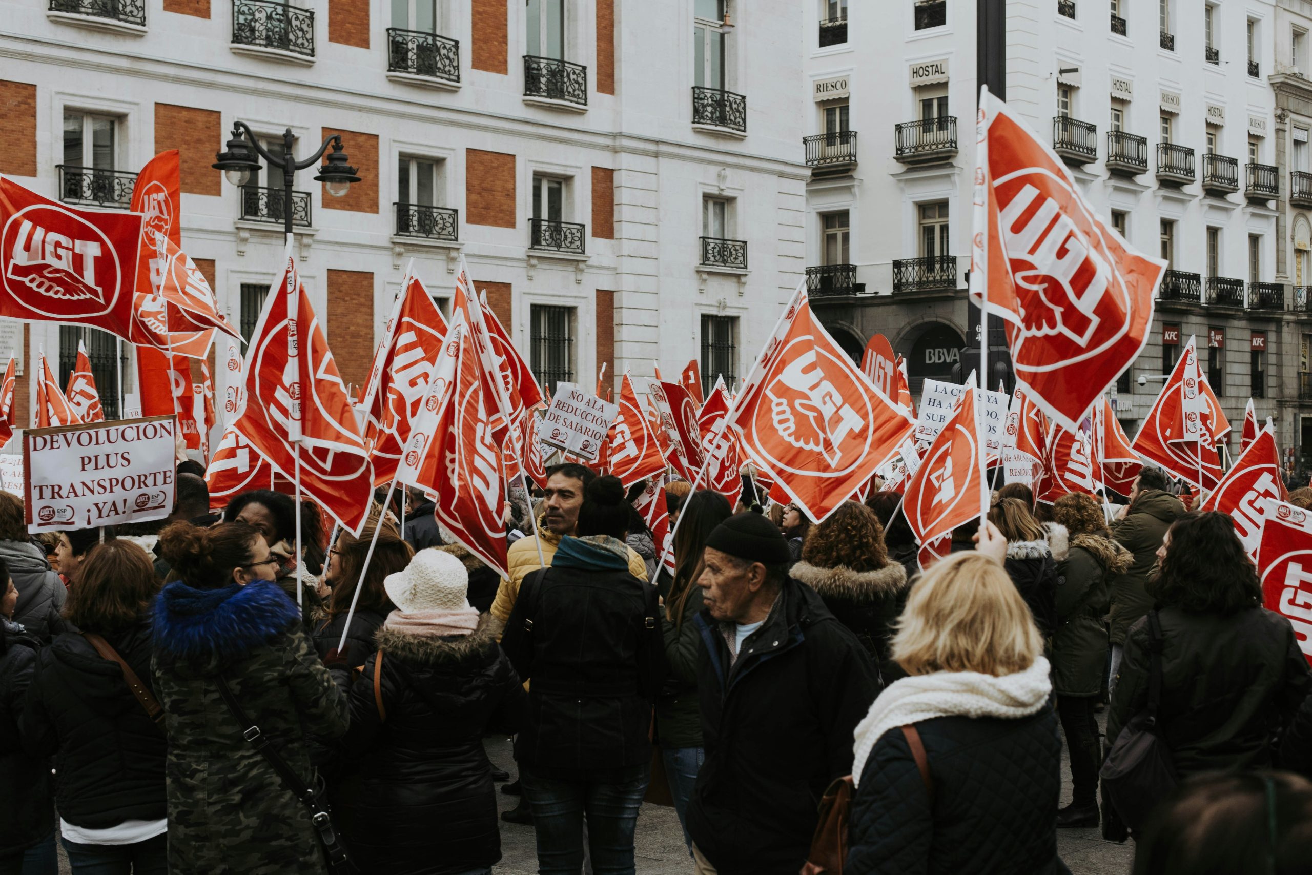Spain housing crisis demonstration in Madrid