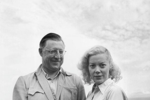 Armand Denis during an African safari expedition filming wildlife documentaries
