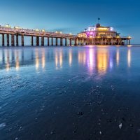 aerial view of North Sea beach featured in Blankenberge Belgium travel guide
