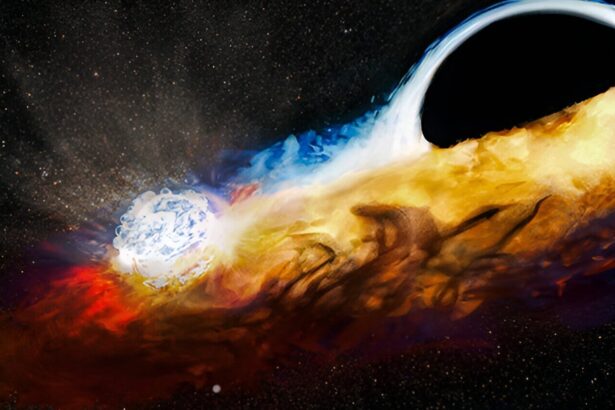 Black hole discovery showing a star being torn apart in deep space