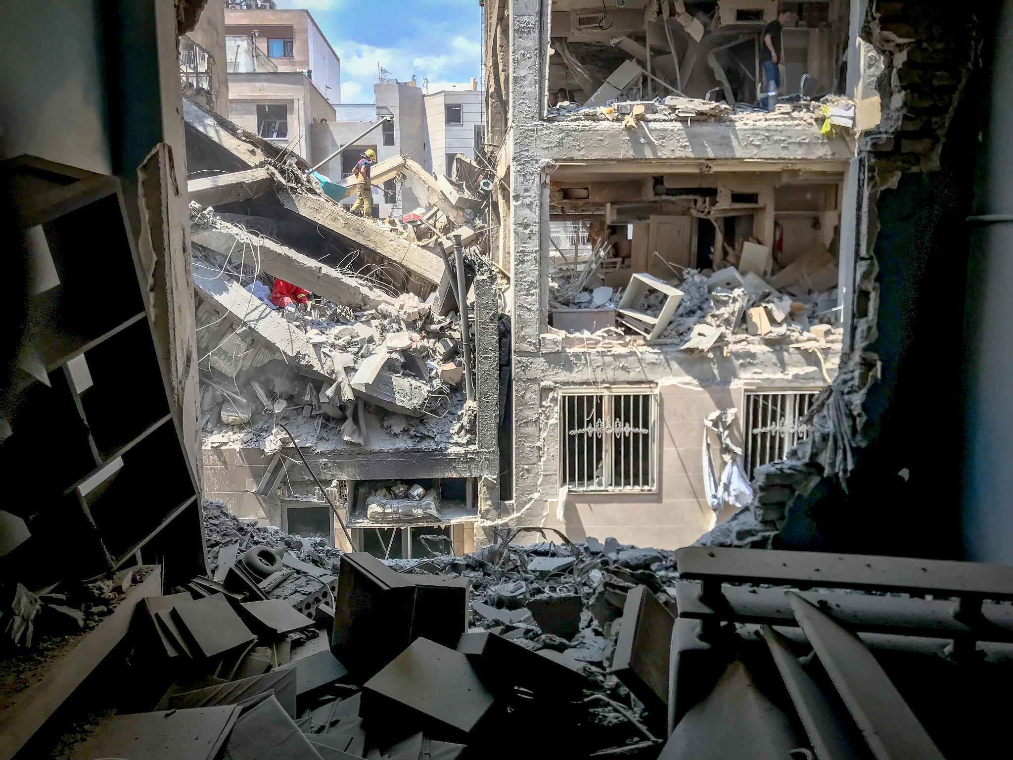 Urban infrastructure damage linked to Iran civilian infrastructure attacks in Tehran