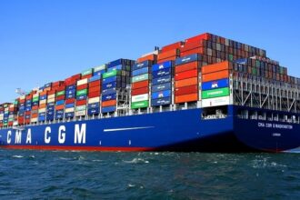 Global shipping weather risks impact container ships during severe storms