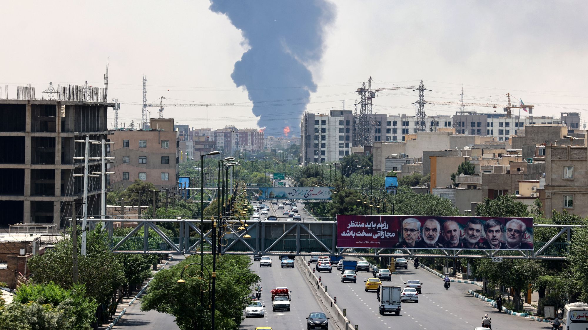 Urban aftermath highlights Iranian ambulances hit during unrest