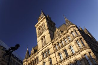 Manchester by-election 2026 city skyline view in Manchester UK