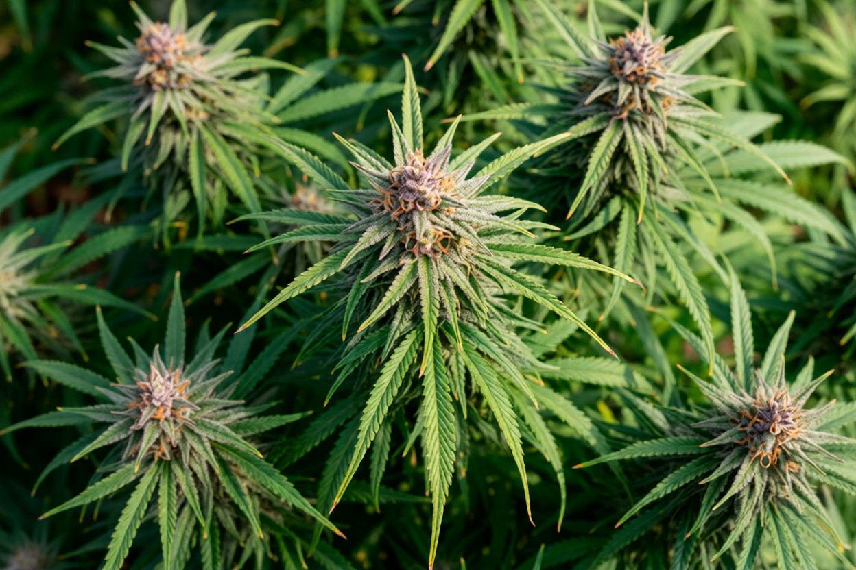 Cannabis buds and plants illustrating economic, medical, and research implications of Trump’s executive order