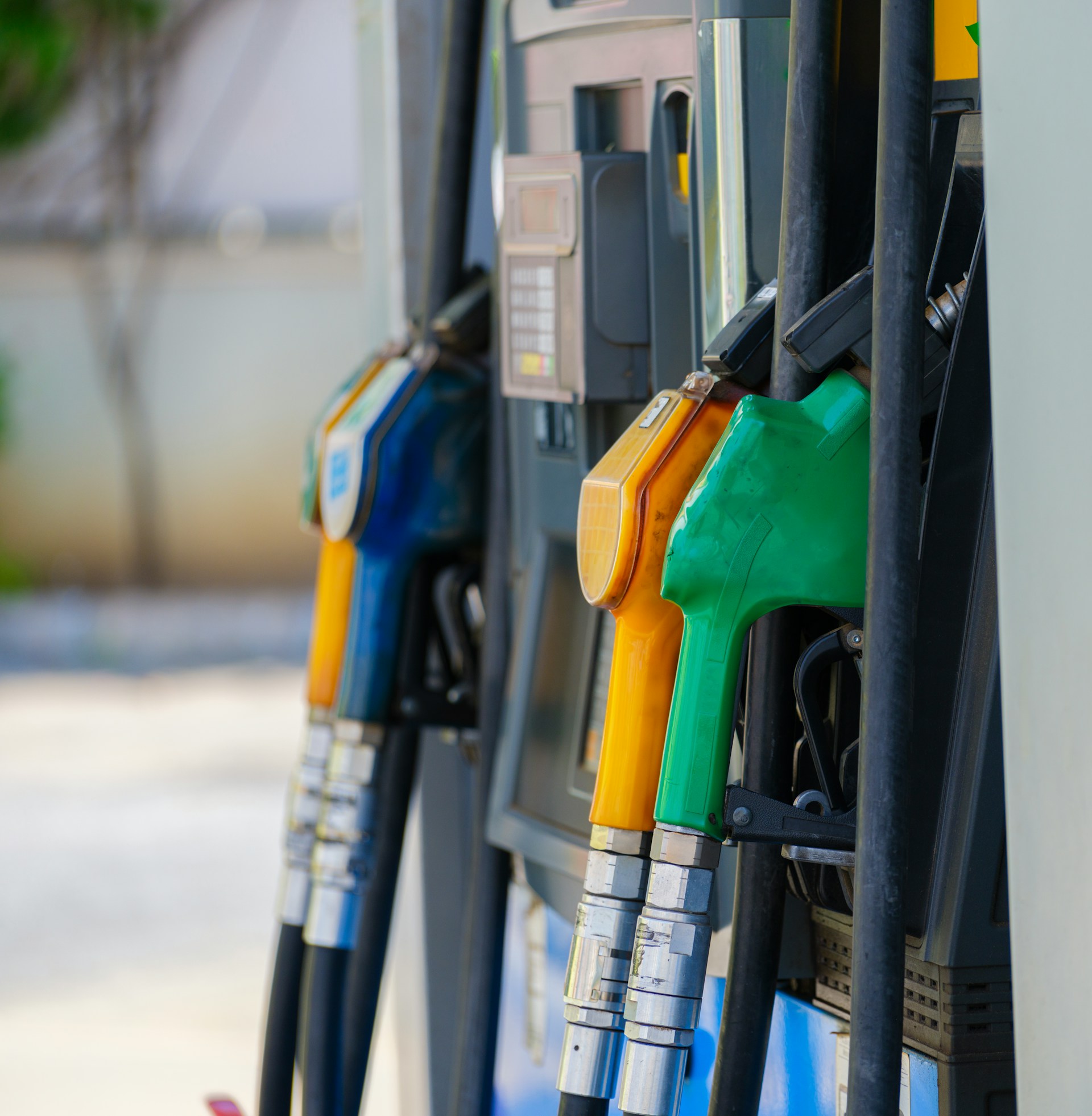 Belgium fuel prices at a petrol station