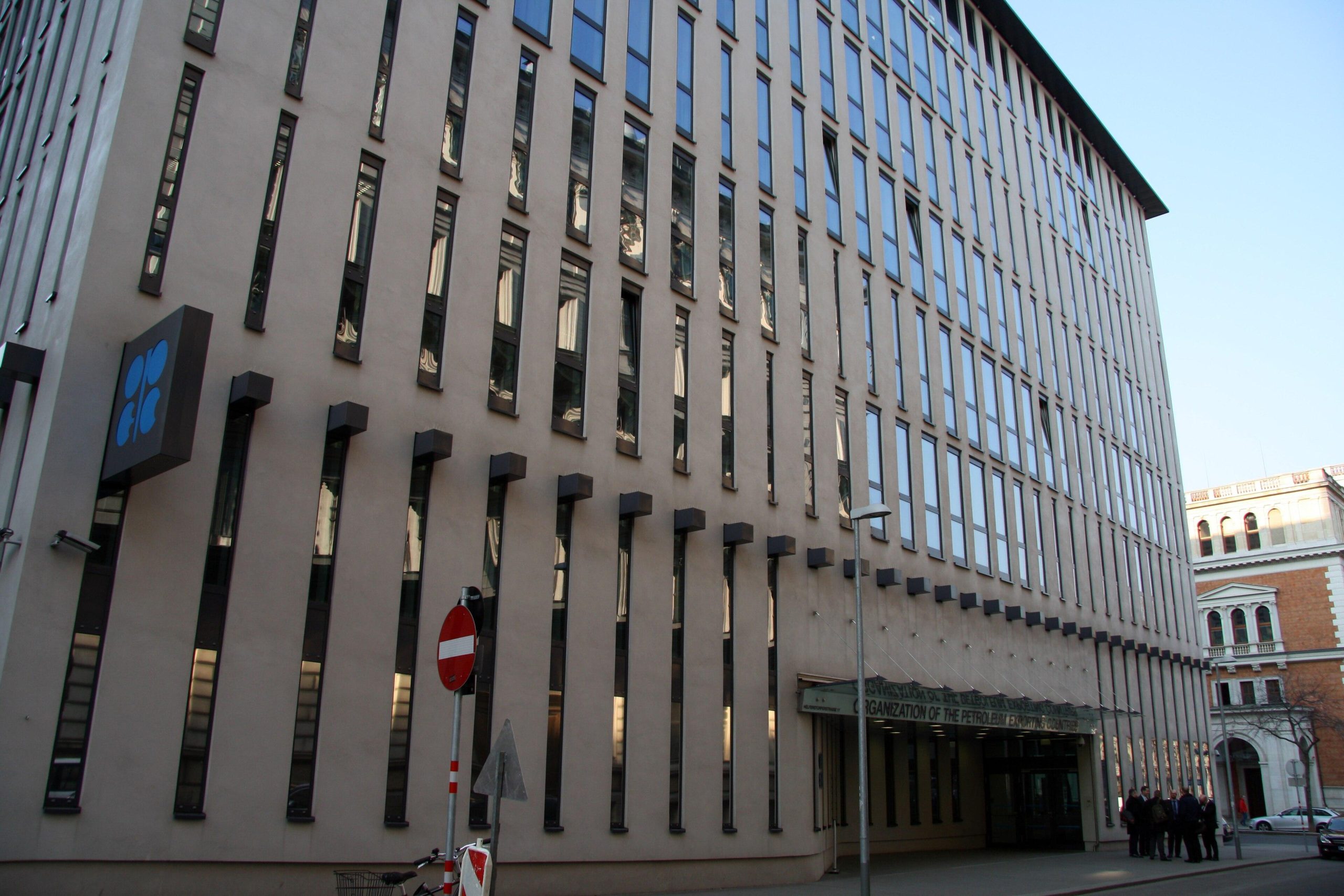 OPEC+ oil supply policy at OPEC headquarters in Vienna