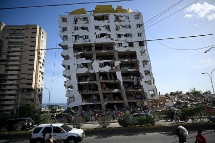 Rescue teams search damaged buildings after Venezuela earthquake disaster