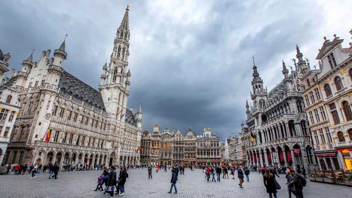 Brussels Grand Place as deadly shootings raise concerns about public security in Belgium's capital.