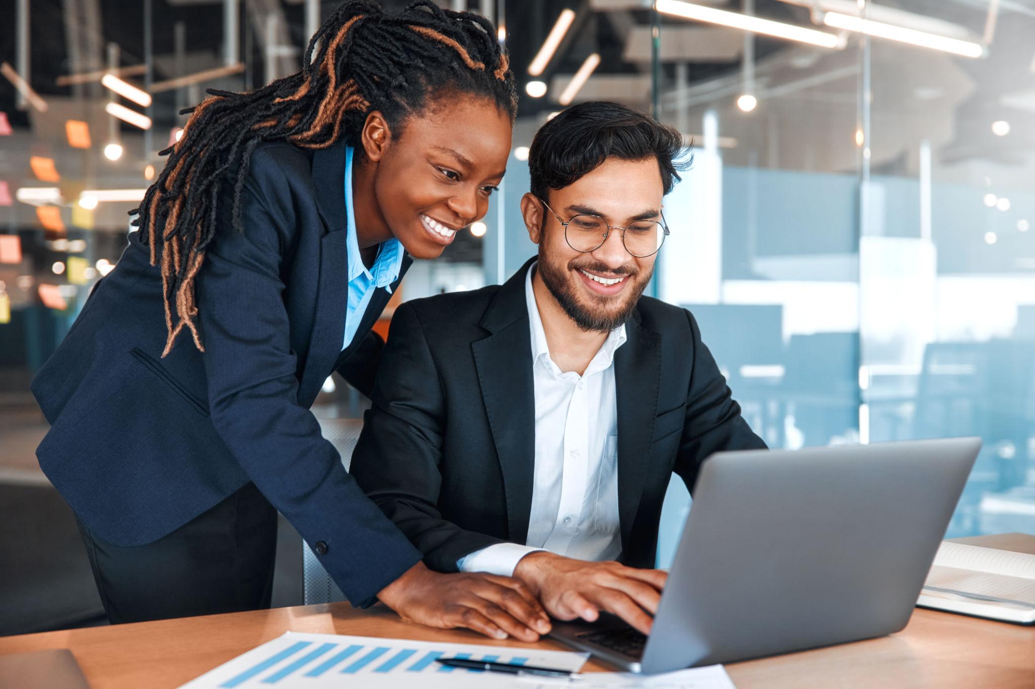 tech industry workforce shift employees working in modern tech office environment