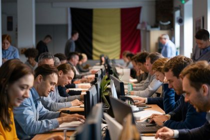 Belgian employee working in an office as workers face rules on reclaiming holiday days lost to illness