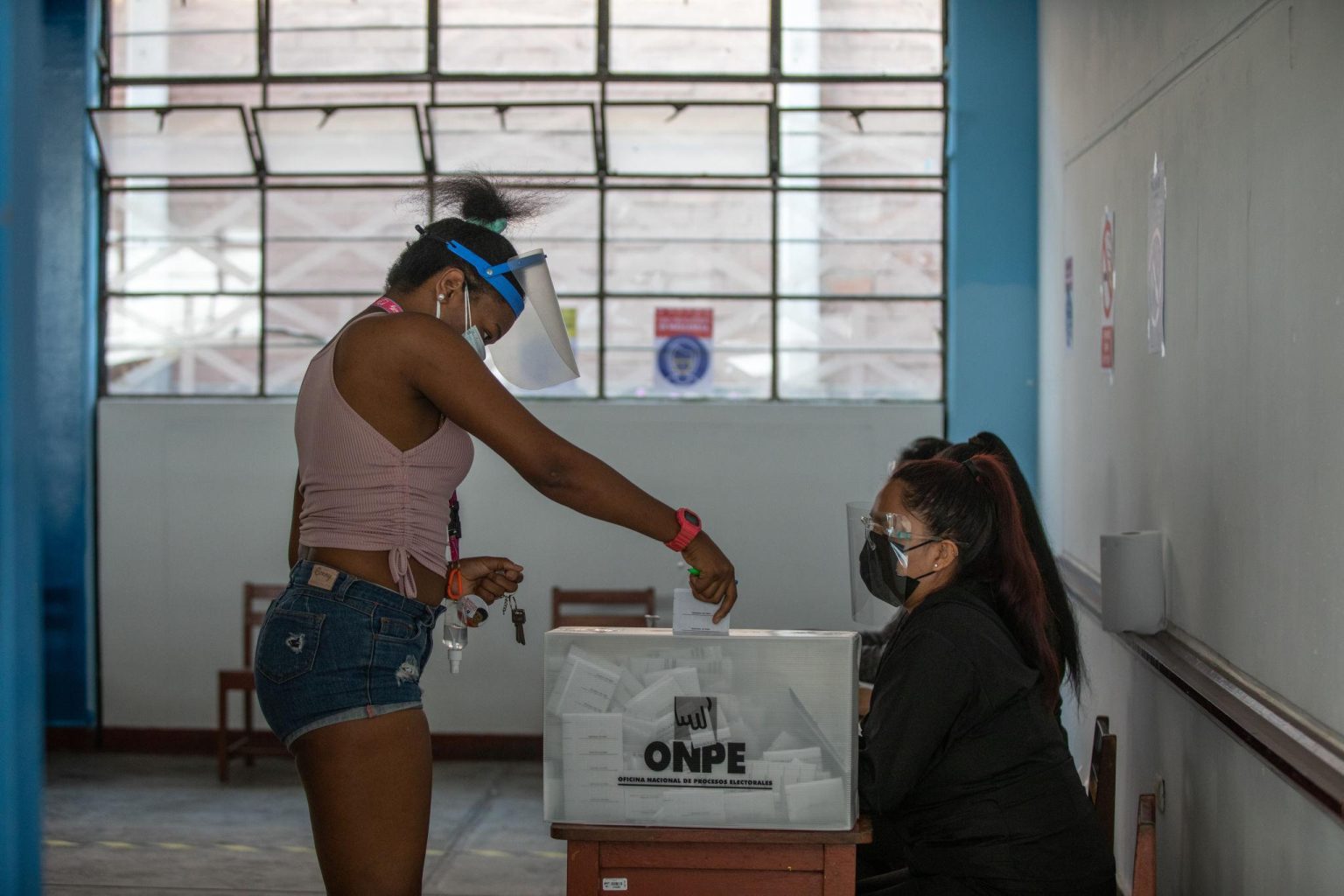 Peru election results as voters participate in a presidential run-off election in Lima, Peru, during 2026