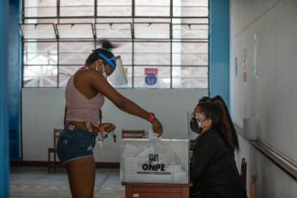 Peru election results as voters participate in a presidential run-off election in Lima, Peru, during 2026