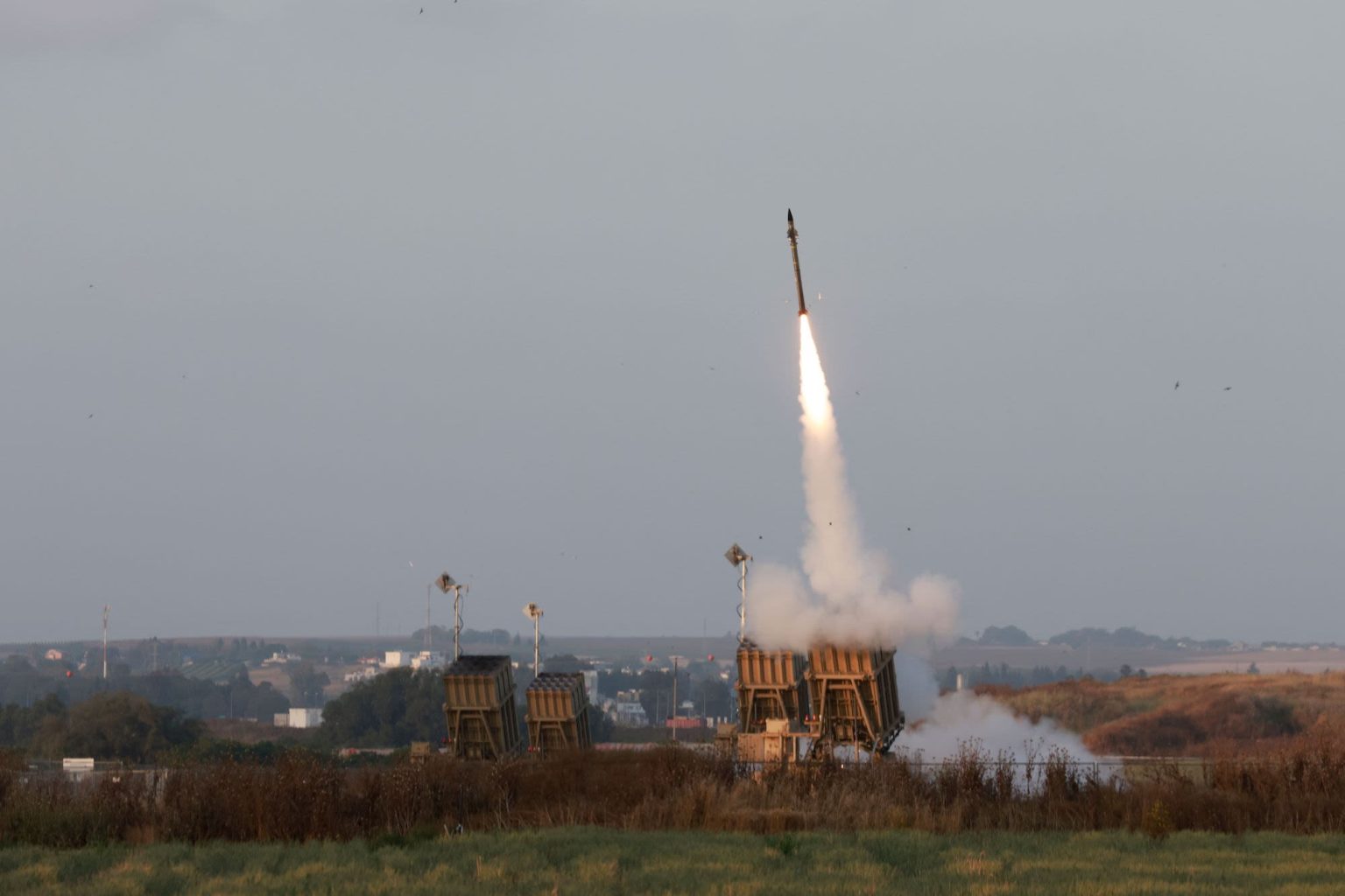 Israel defense response activating missile defense systems over Jerusalem 2026