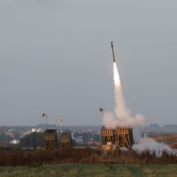 Israel defense response activating missile defense systems over Jerusalem 2026