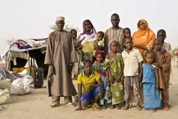 Nigeria security crisis coverage showing security forces patrolling urban areas