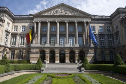 Belgian Federal Parliament in Brussels as the Belgian military union supports proposed security reforms.