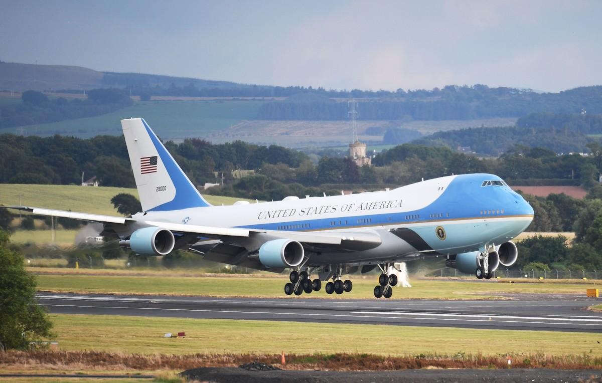 Air Force One replacement aircraft inside Boeing assembly facility