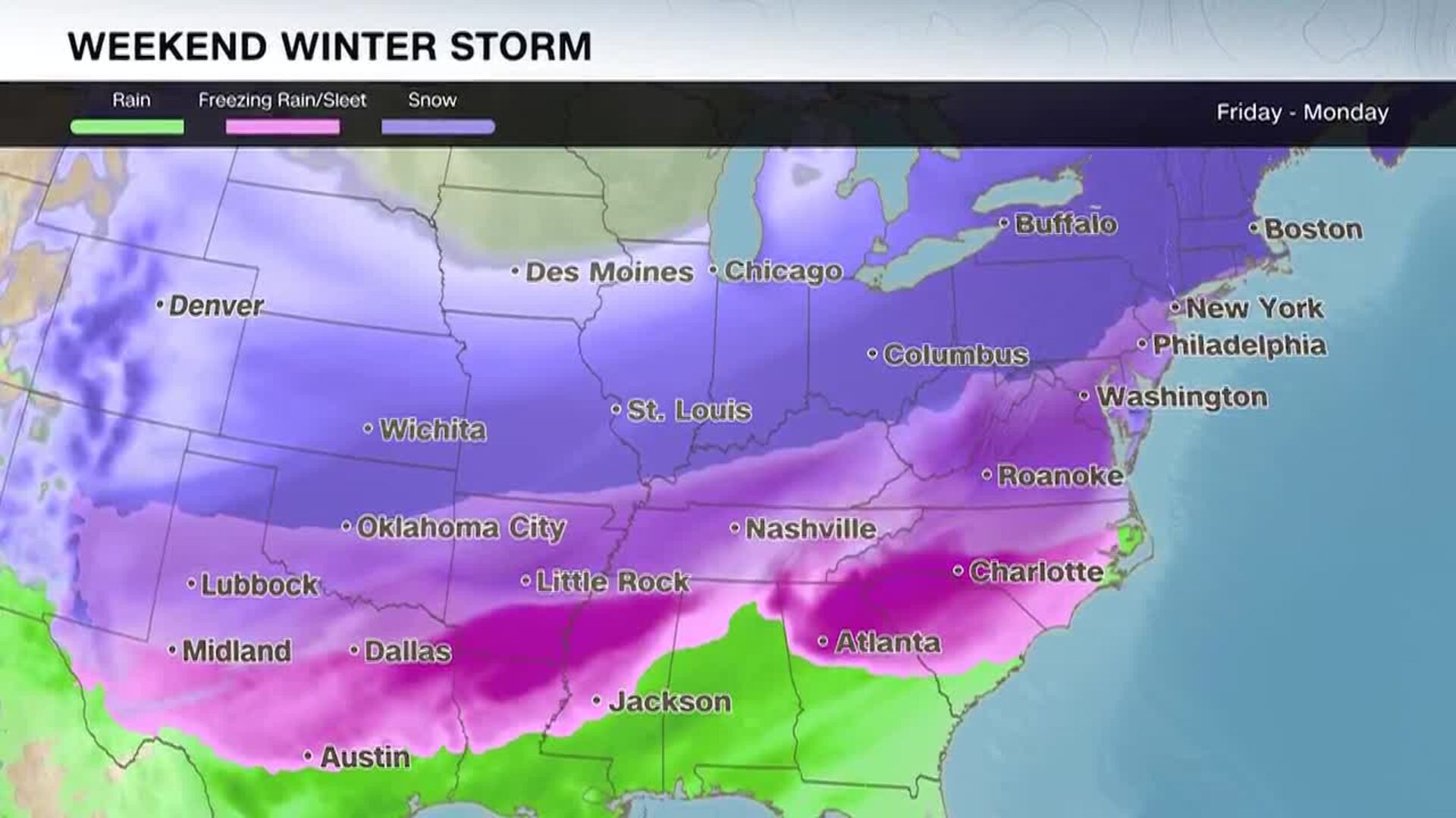 Texas snowfall disrupts traffic on Dallas city roads