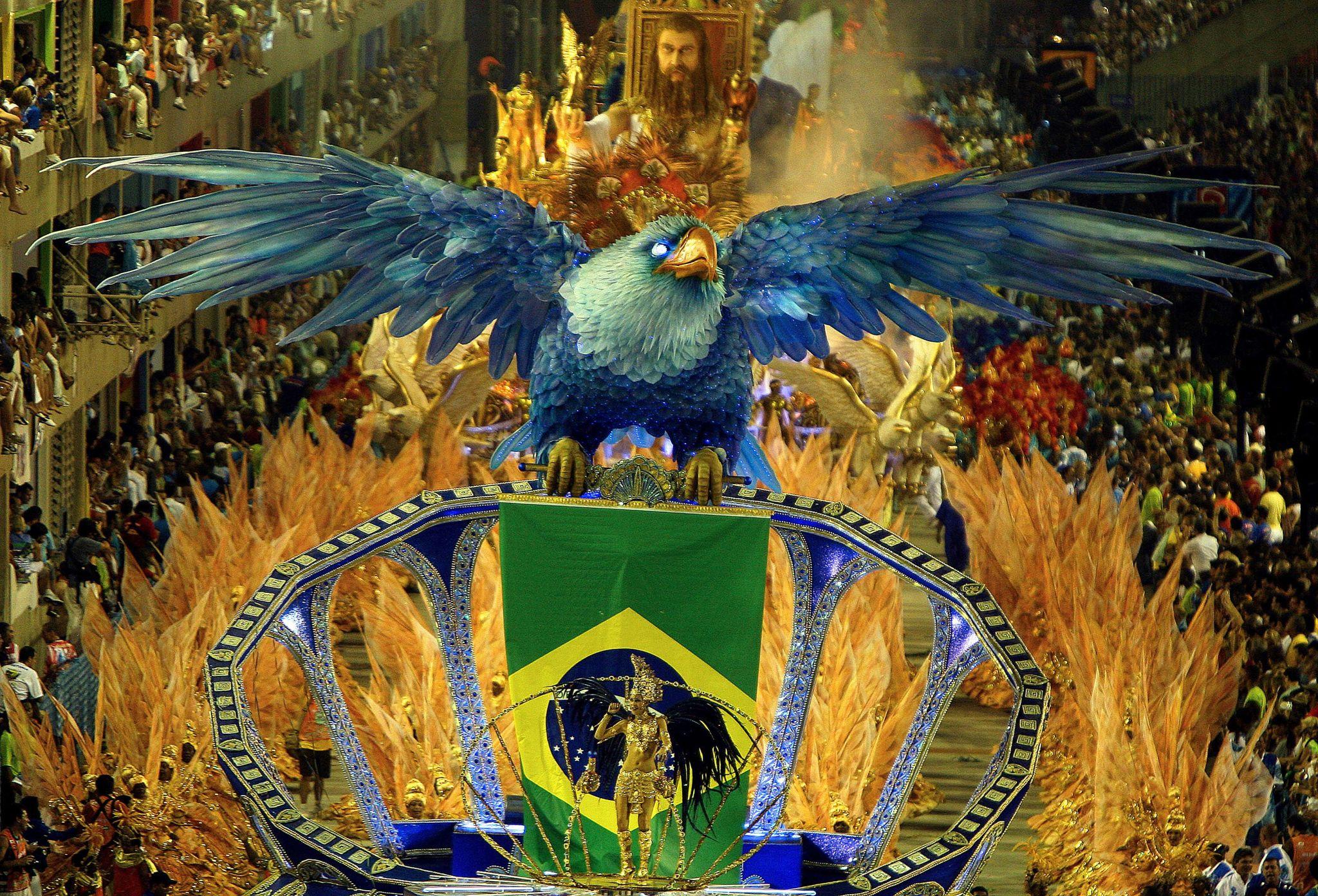 Massive crowd celebrating Rio Carnival 2026 in Brazil