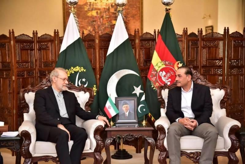 Pakistan Iran military talks diplomatic meeting flags conference