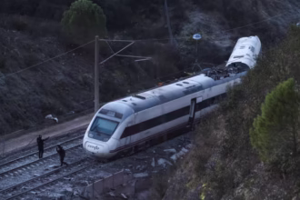 Spain Train Accident Investigation at the derailment site