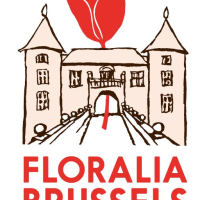 Tulip displays at Floralia Brussels flower festival at Groot Bijgaarden Castle