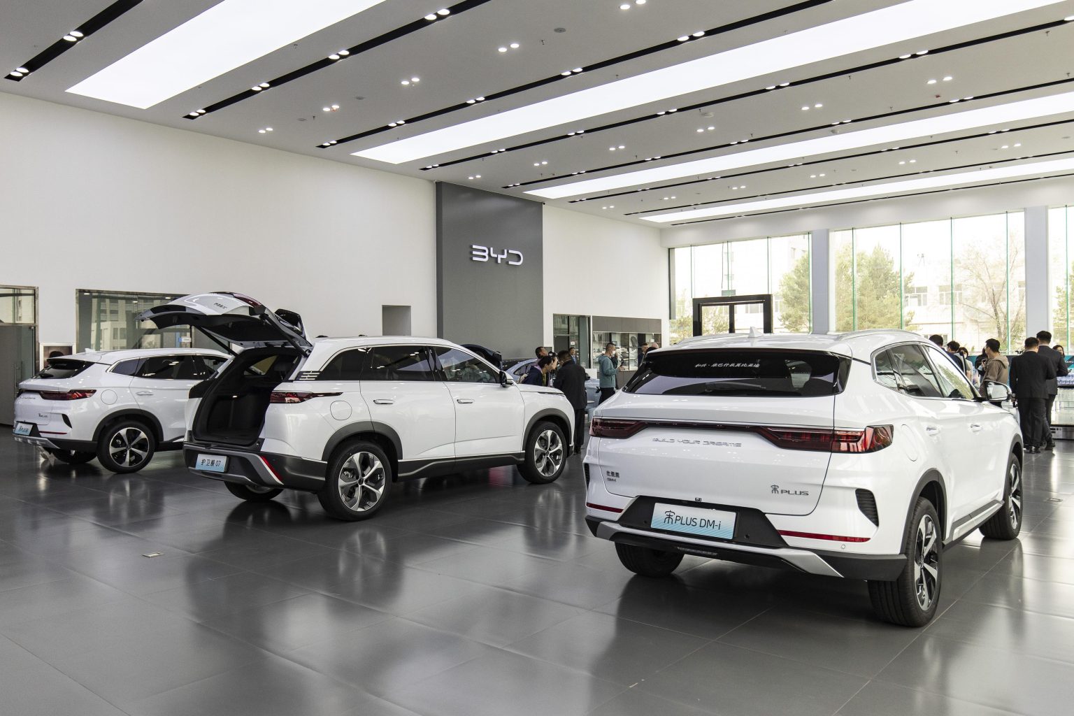 Chinese-made vehicles representing automotive competition under the EU-China hybrid car deal.
