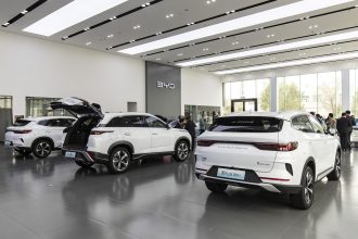 Chinese-made vehicles representing automotive competition under the EU-China hybrid car deal.