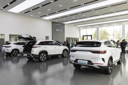 Chinese-made vehicles representing automotive competition under the EU-China hybrid car deal.