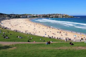 Sydney skyline after Bondi incident Australia
