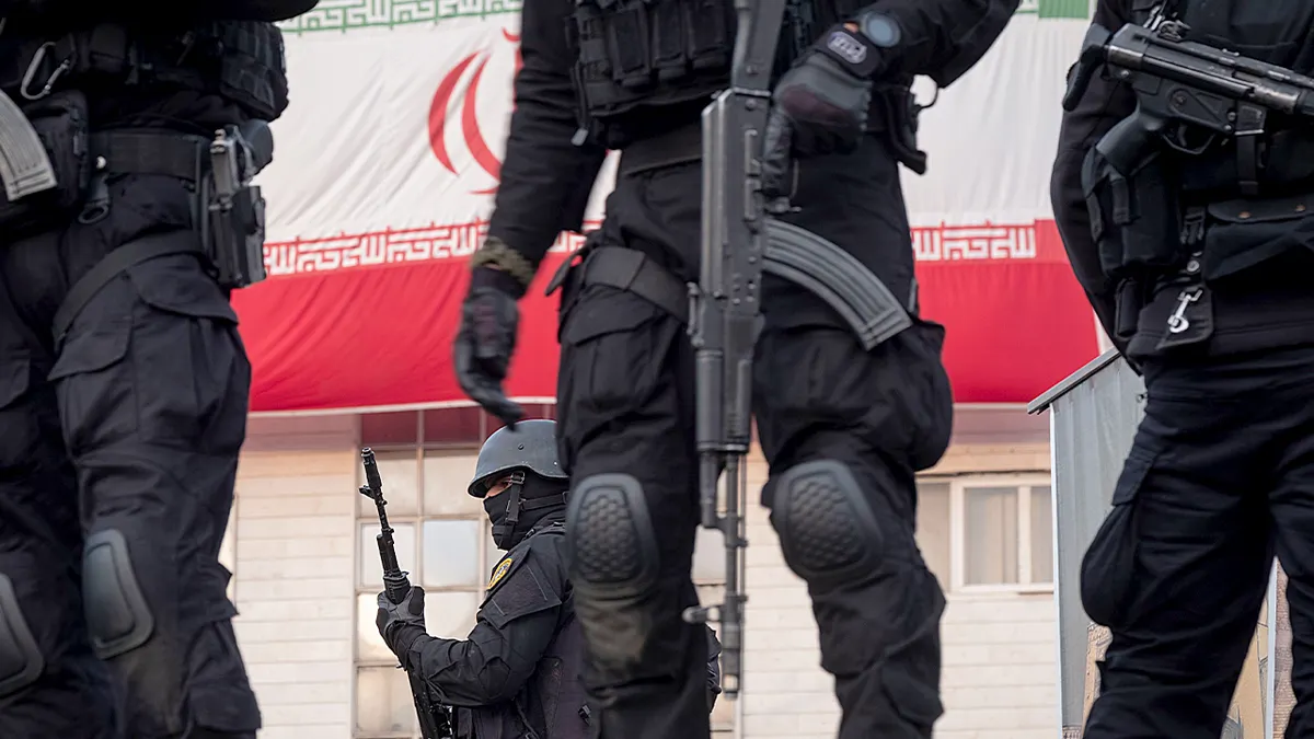 Iran counterterrorism crackdown showing security forces conducting operation in Golestan province