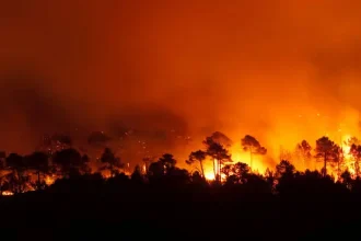 Spanish firefighters Almería blaze as emergency crews battle a deadly wildfire in southeastern Spain