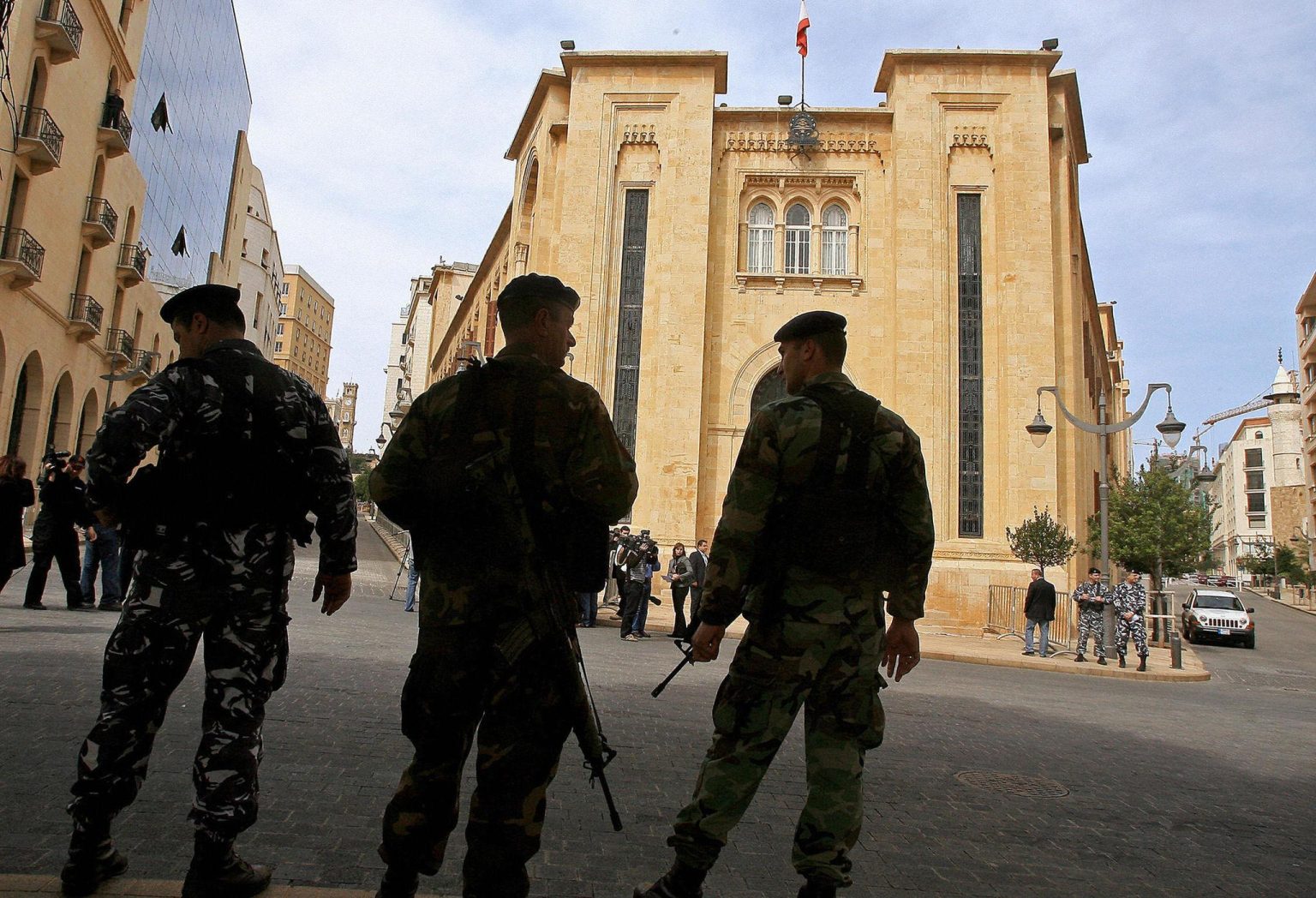 Middle East tensions update showing Beirut streets during heightened security alert