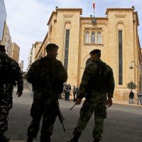 Middle East tensions update showing Beirut streets during heightened security alert