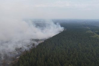 High Fens fire burning across nature reserve in Belgium