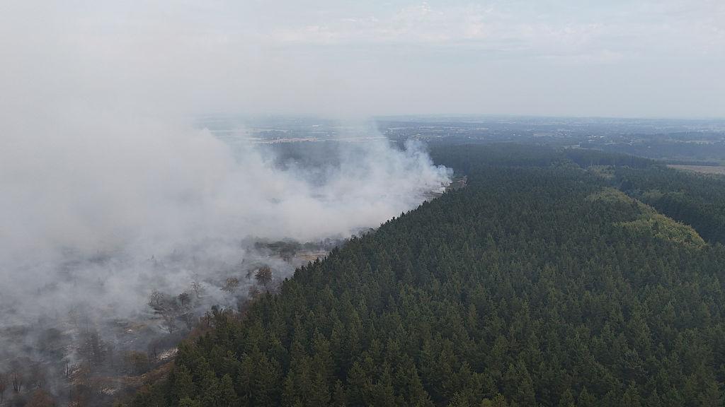 High Fens fire burning across nature reserve in Belgium