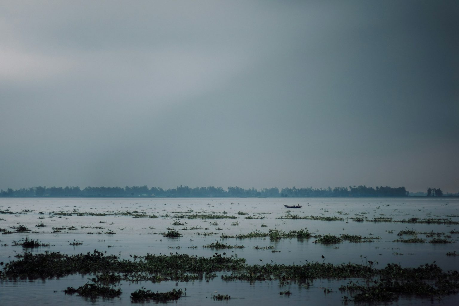 Floods in Bangladesh showing aerial view of flooded villages after heavy monsoon rain in 2026