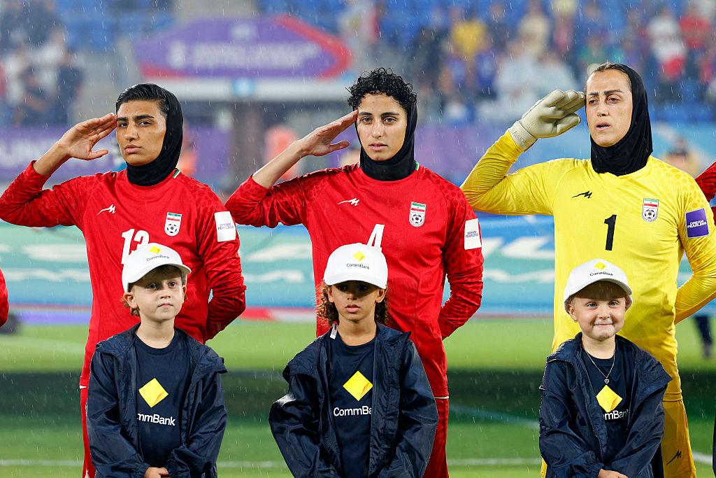 female Iranian football players during women sports Iran crisis emotional return
