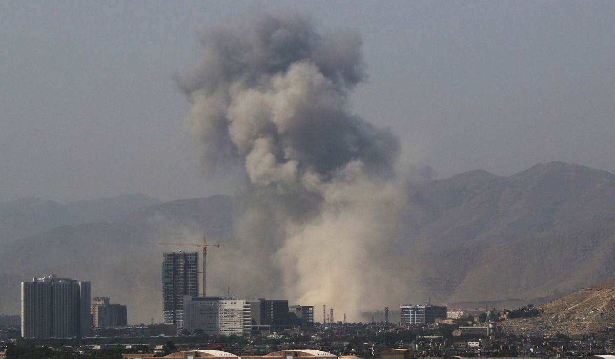 Smoke rising over Kabul after Pakistan bombs targets in Afghan cities