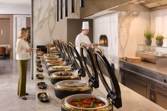 Emirates Signature Lounge luxury seating area at international airport