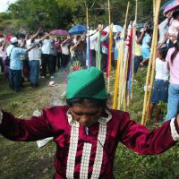 Lenca Nation members in traditional clothing representing Indigenous diplomacy across the Americas